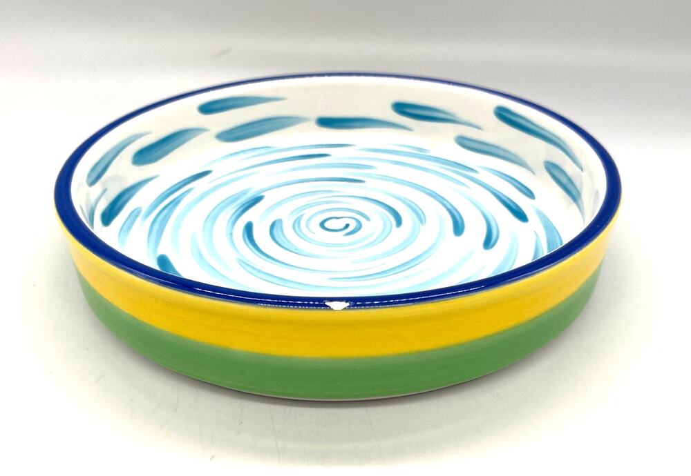 Les Tropiques by Strata Group Shallow Serving Bowl Hand Painted *Paint Chip